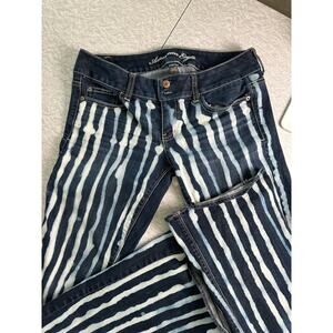 American Eagle Outfitters Blue and White Boot Cut Jeans